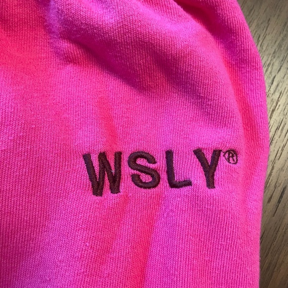 WSLY Ecosoft Bright Pink Orangic Cotten Blend Track Pant XXS - Picture 2 of 7